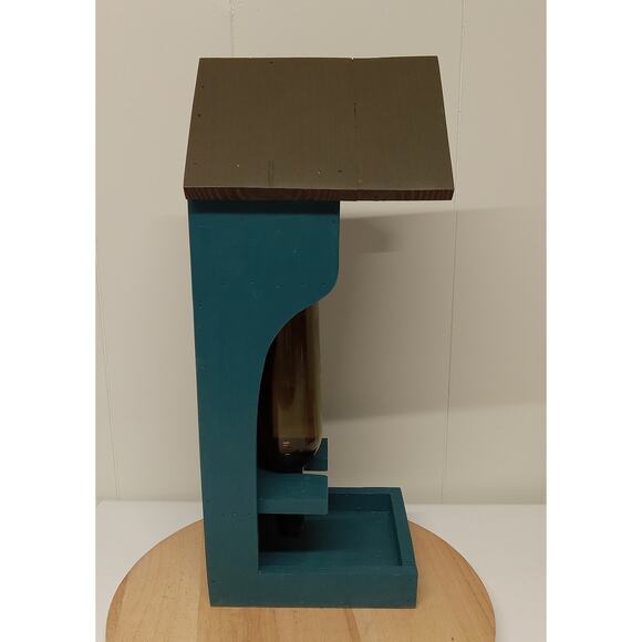 Handcrafted Wine Bottle Bird Feeder Wooden 20in. Tall - Picture 3 of 5